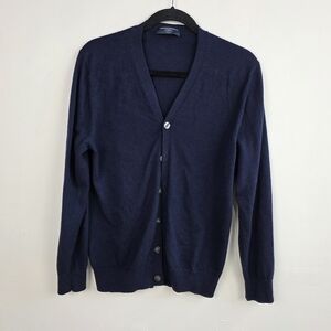 Charles Tyrwhitt Deep Blue Cardigan Sweater, Size M